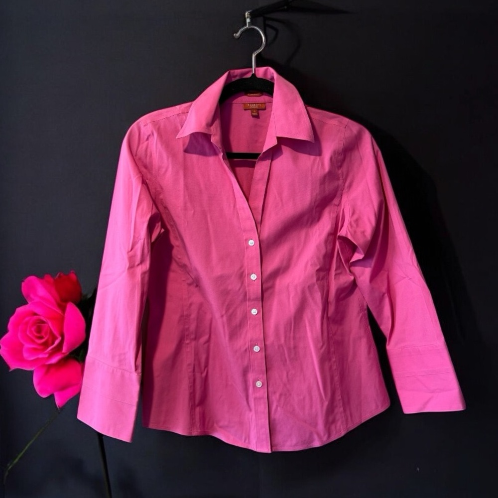 Talbots Wrinkle Resistant Pink Cotton Shirt - Picture 16 of 16